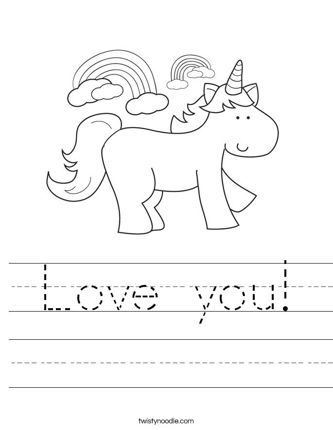Love you! Worksheet