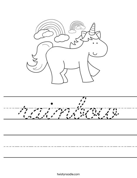 Unicorn Worksheet