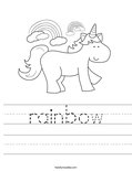 rainbow Worksheet
