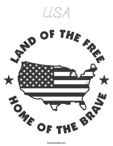 The Land of the Free Coloring Page