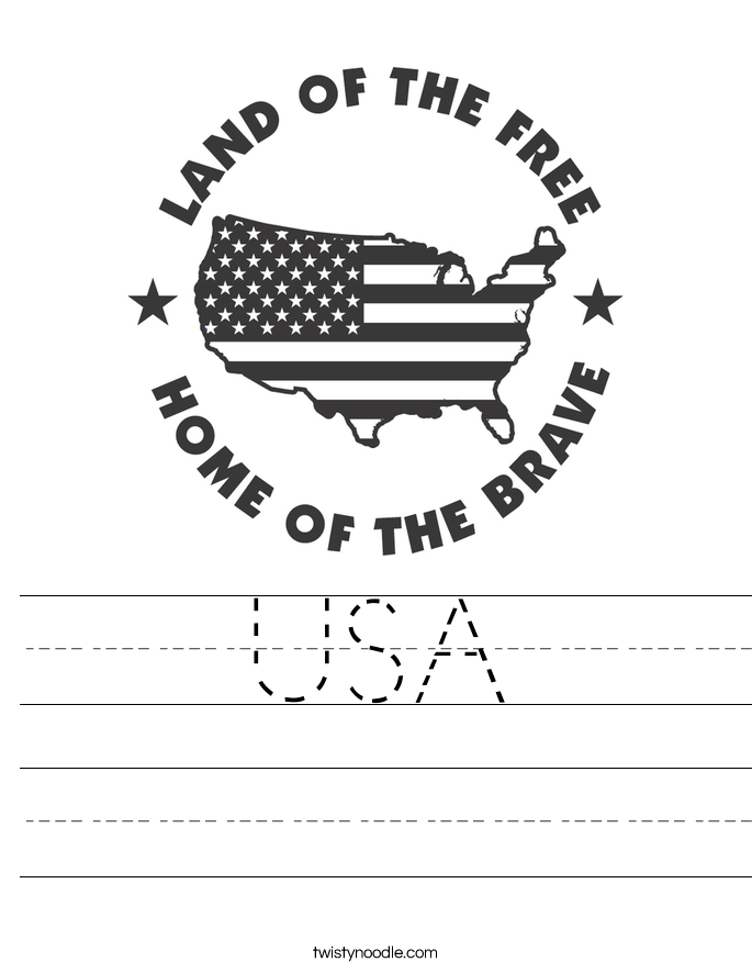 usa worksheet twisty noodle