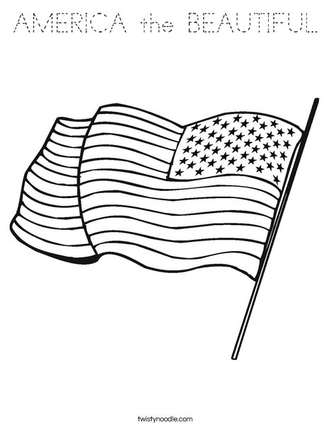 United States of America Flag Coloring Page