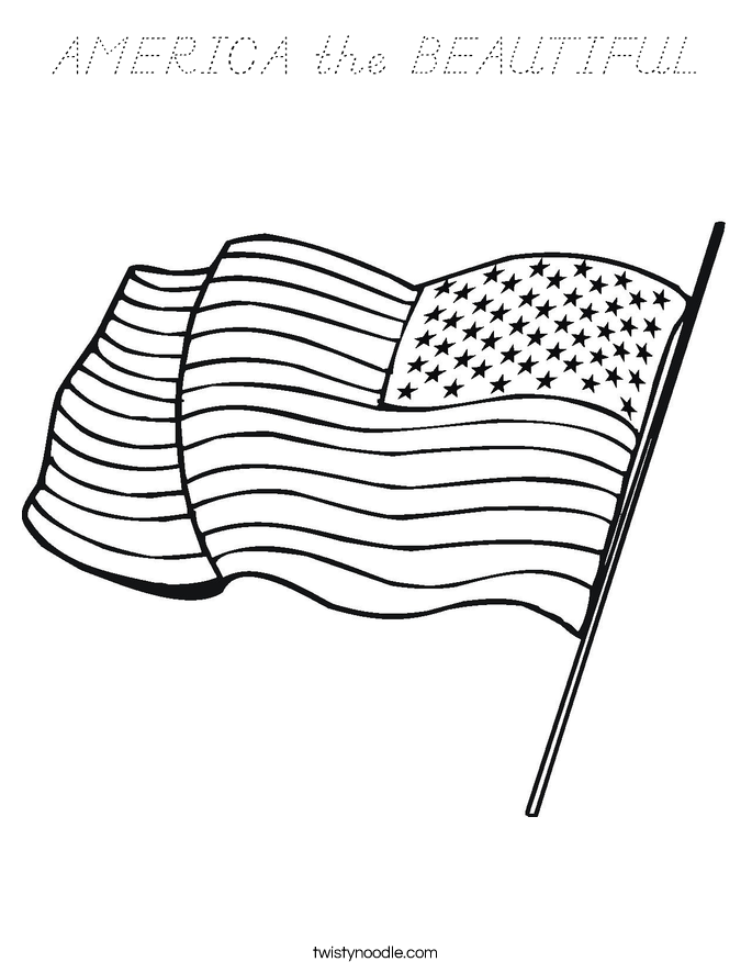 AMERICA the BEAUTIFUL Coloring Page