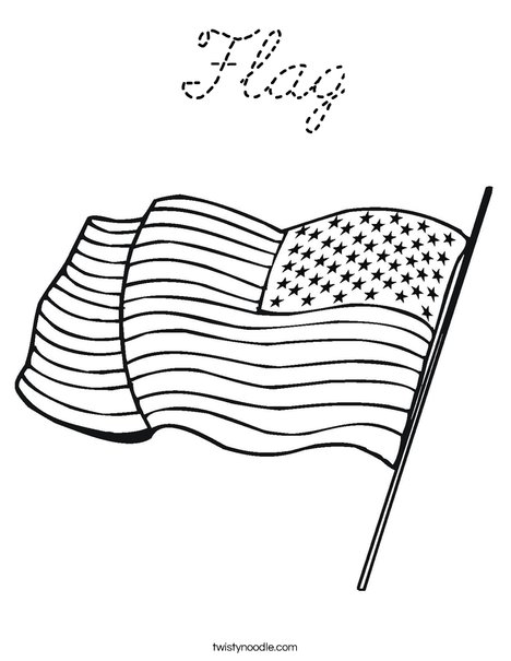 United States of America Flag Coloring Page