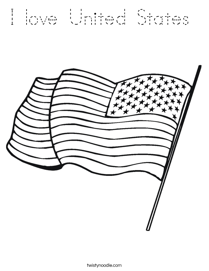 I love United States  Coloring Page