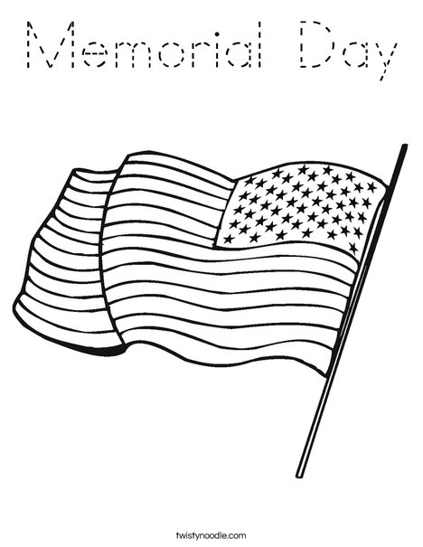 United States of America Flag Coloring Page