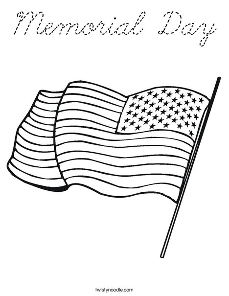 United States of America Flag Coloring Page