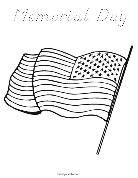 United States of America Flag Coloring Page