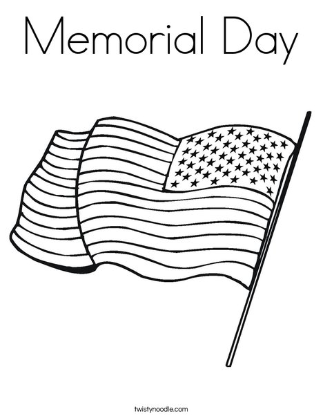 United States of America Flag Coloring Page