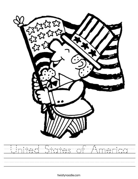 United States of America Worksheet