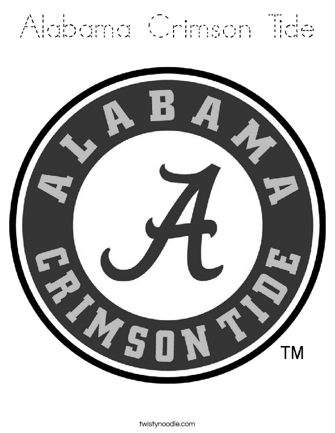 Alabama Crimson Tide Coloring Page