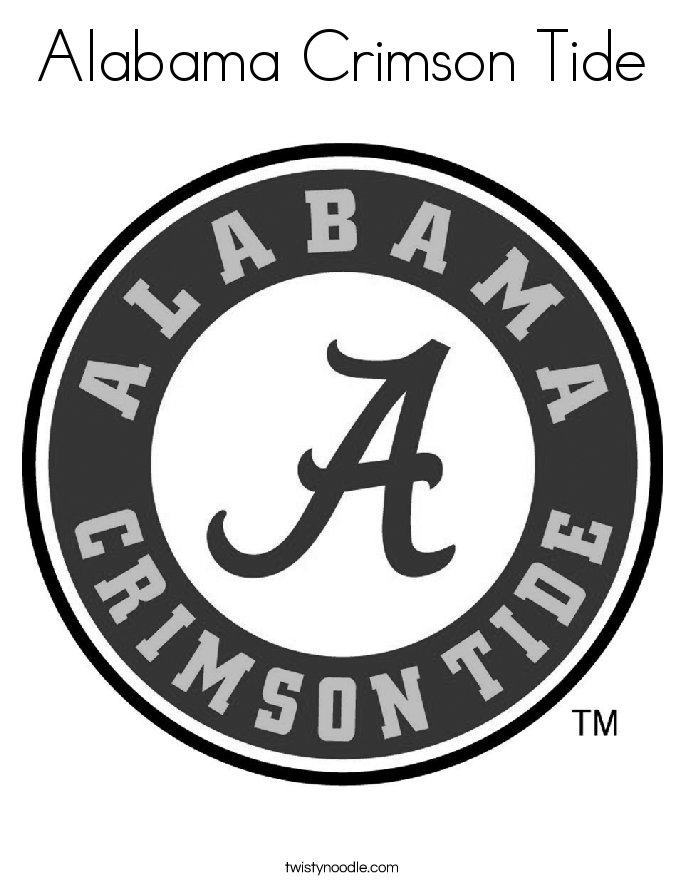 Alabama Crimson Tide Coloring Page