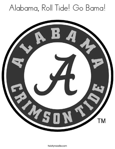 Alabama Roll Tide Go Bama Coloring - Alabama Roll Tide Go Bama Coloring Page Png 468x609 Q85 