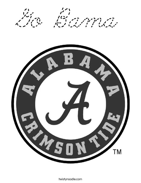 University of Alabama Coloring Page