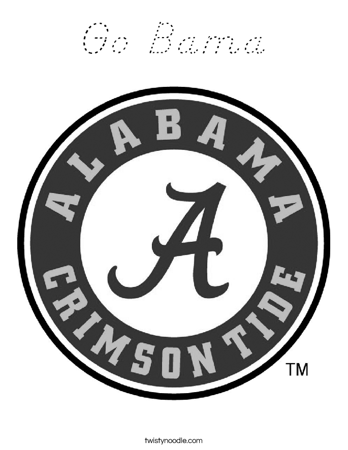 Go Bama Coloring Page