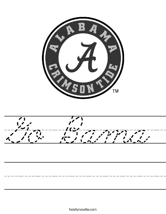 Go Bama Worksheet