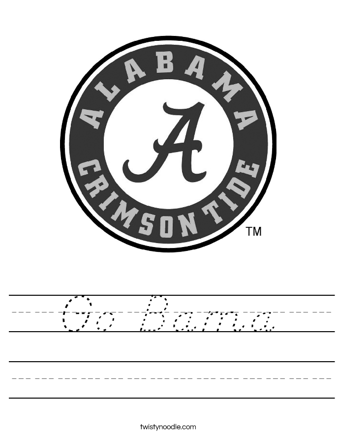 Go Bama Worksheet