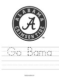 Go Bama Worksheet