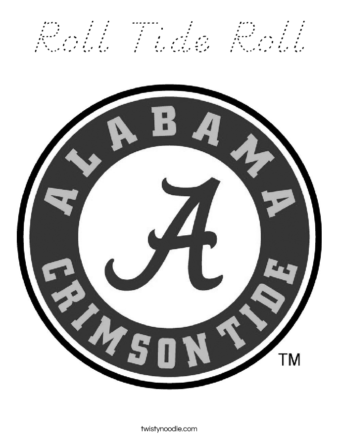 Roll Tide Roll Coloring Page