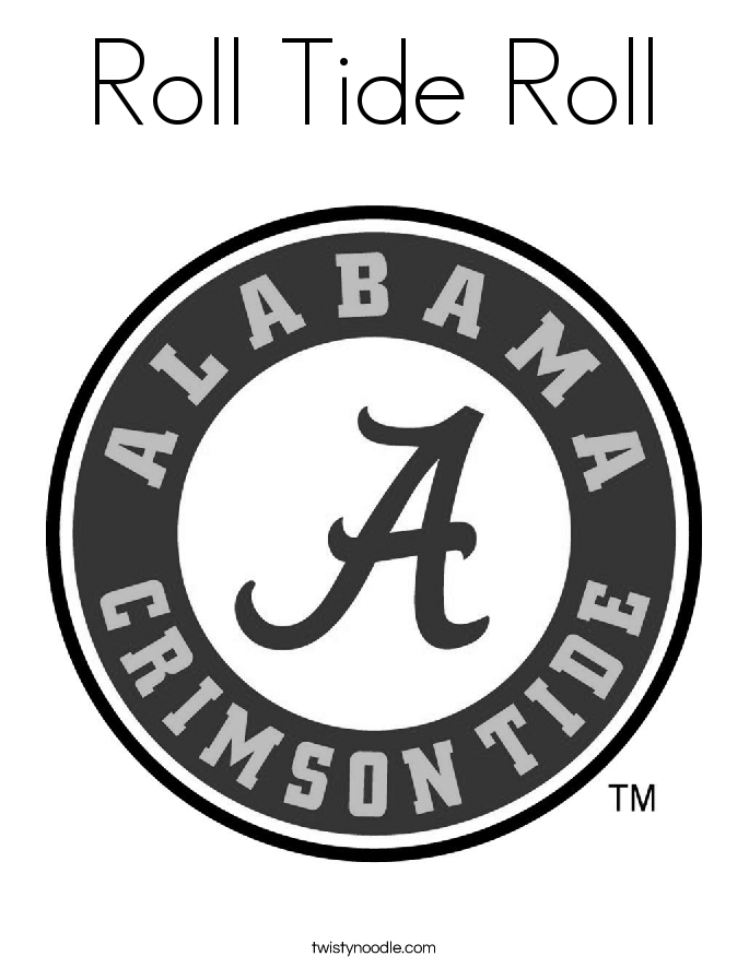 Roll Tide Roll Coloring Page