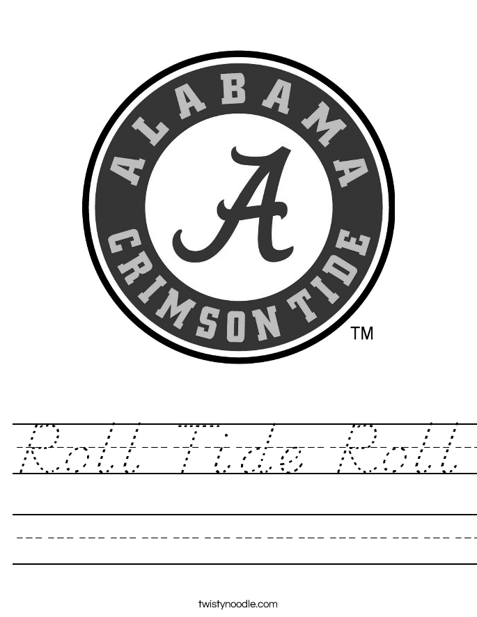 Roll Tide Roll Worksheet