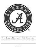 University of Alabama Worksheet