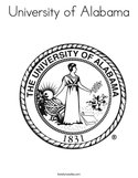 University of Alabama Coloring Page