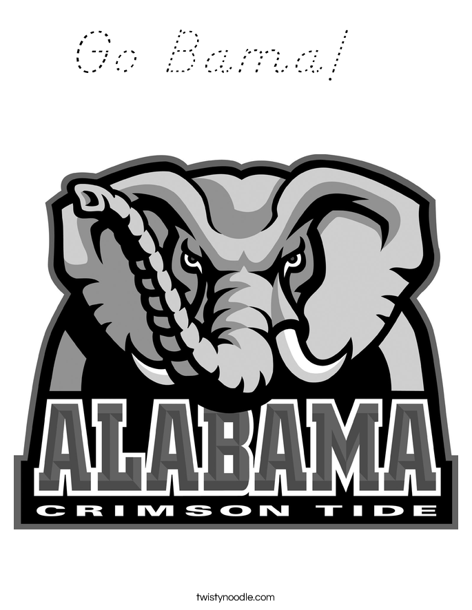 Go Bama!   Coloring Page