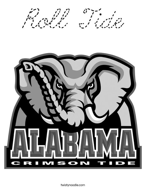 University of Alabama Coloring Page