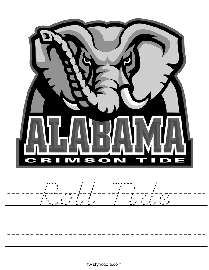 Roll Tide Worksheet