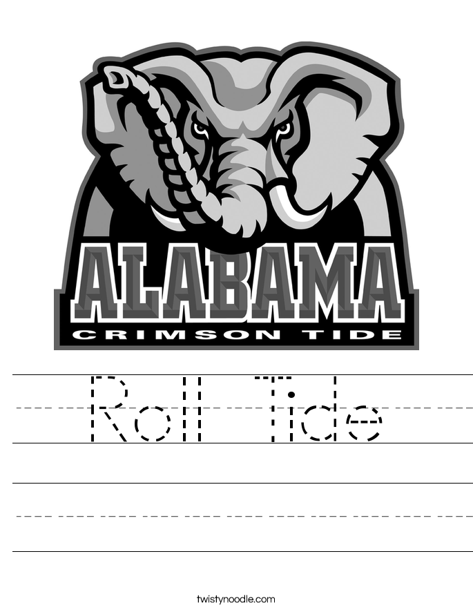 Roll Tide Worksheet