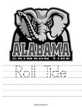 Roll Tide Worksheet