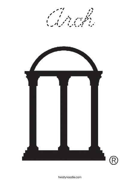 University of Georgia Arches Coloring Page