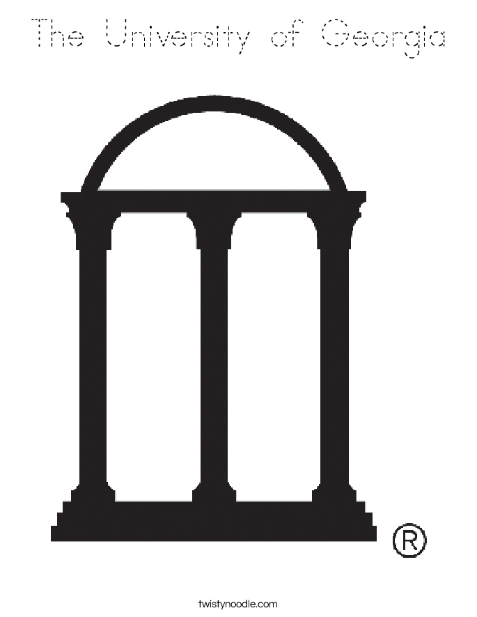 The University of Georgia Coloring Page
