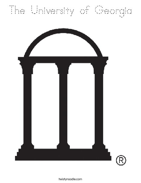 University of Georgia Arches Coloring Page