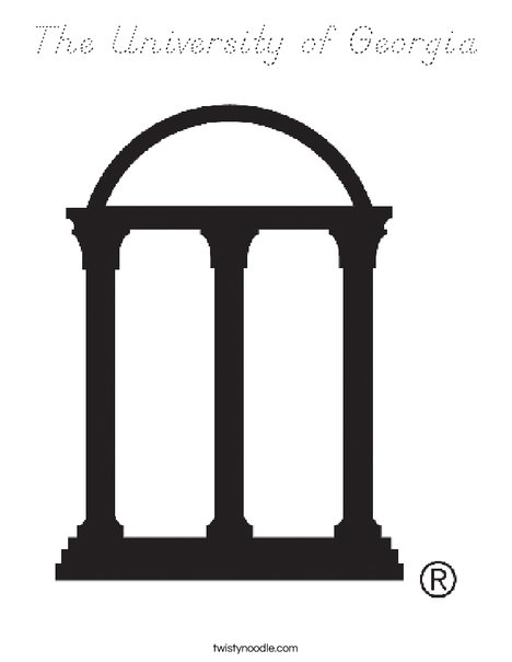 University of Georgia Arches Coloring Page