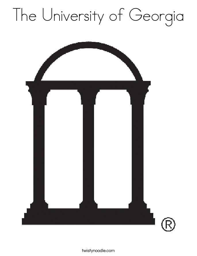 The University of Georgia Coloring Page