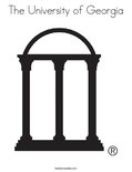 The University of Georgia Coloring Page