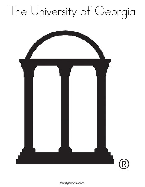 University of Georgia Arches Coloring Page
