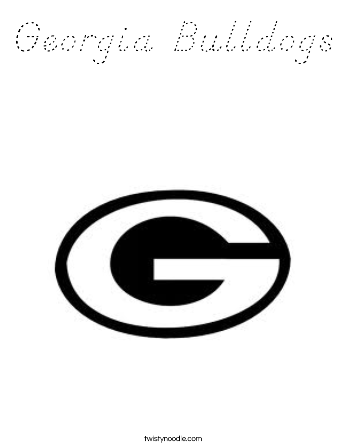 Georgia Bulldogs Coloring Page