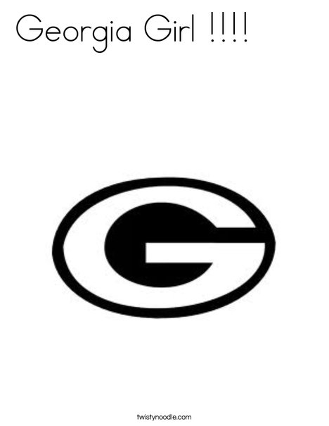 University of Georgia G Coloring Page