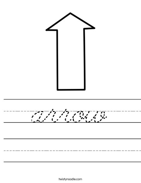 Up Arrow Worksheet