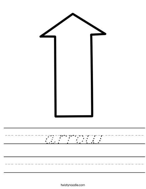 Up Arrow Worksheet