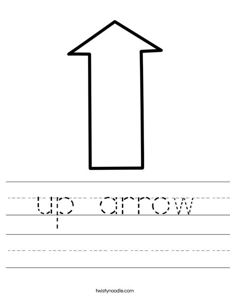 Up Arrow Worksheet
