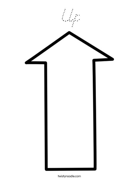 Up Arrow Coloring Page