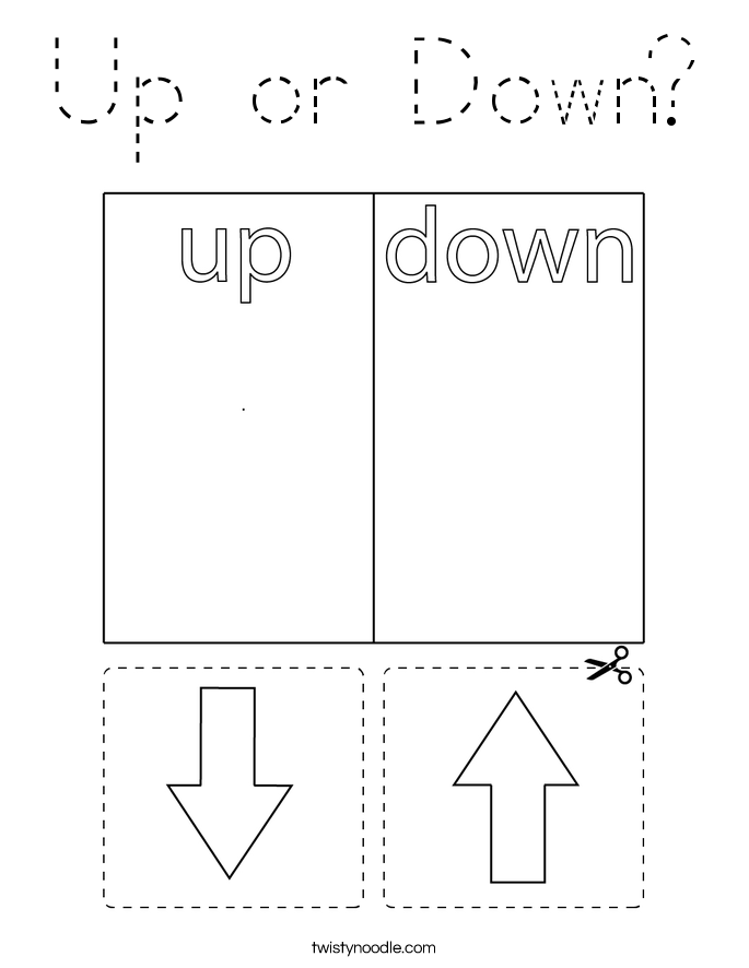 Up or Down? Coloring Page