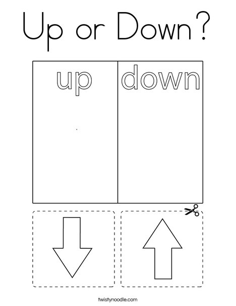 Up or Down? Coloring Page