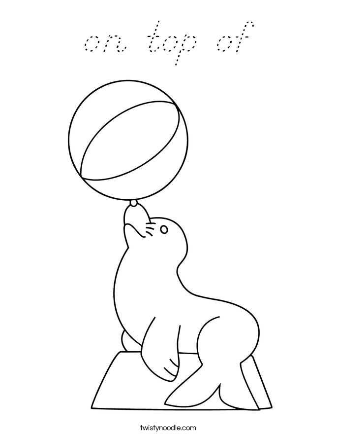 on top of Coloring Page