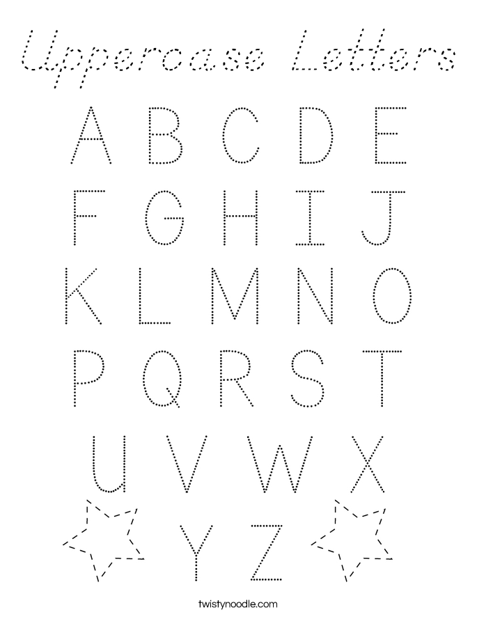 Uppercase Letters Coloring Page