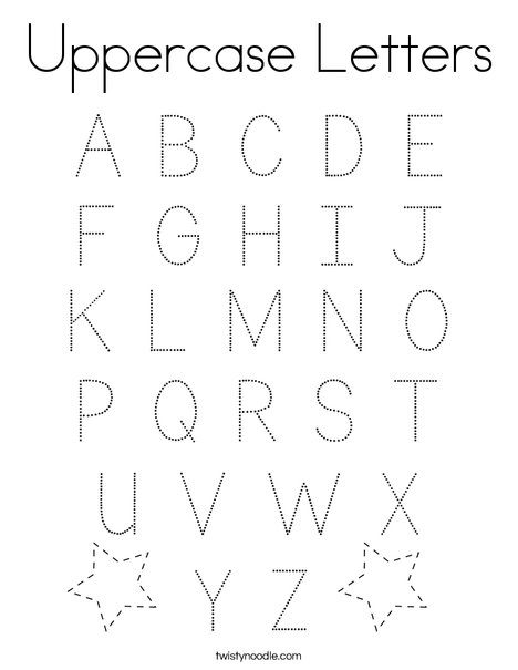 Uppercase Letters Coloring Page